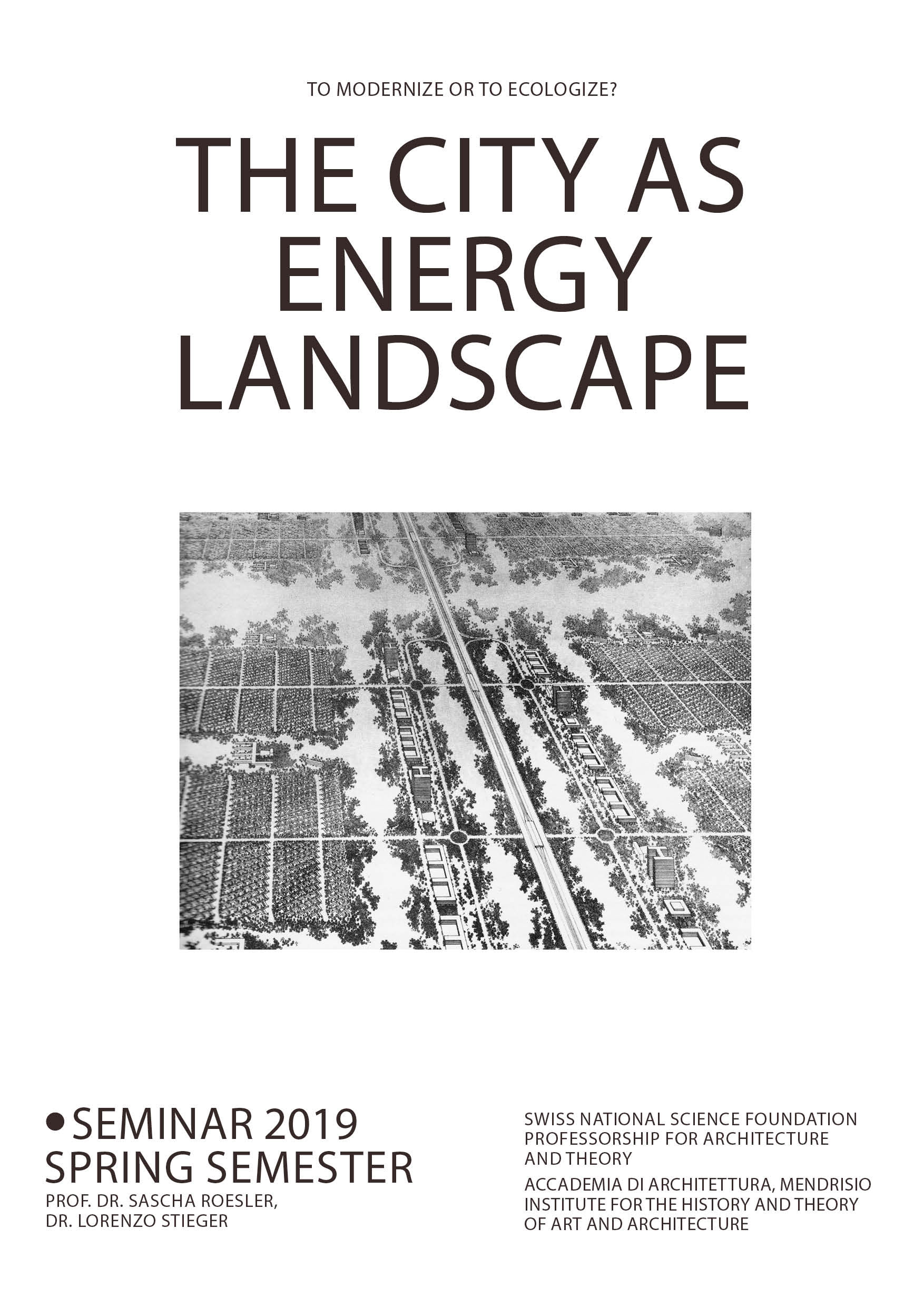 seminar: the city as energy landscape